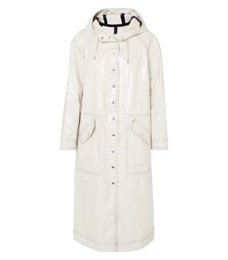 AlexaChung + Hooded Coated Cotton-Blend Trench Coat
