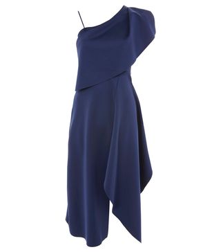 Topshop + One Shoulder Midaxi Dress