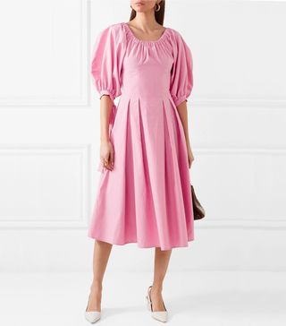 Rejina Pyo + Greta Bow-Embellished Cotton Midi Dress