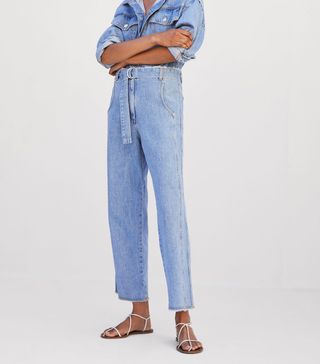 Mango + Belt Relaxed Jeans