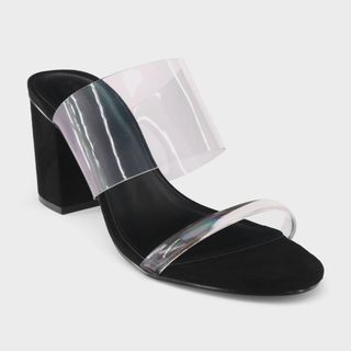 Who What Wear + Rumor Translucent Heeled Slide Sandals