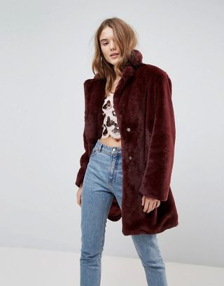 New Look + Faux Fur Midi Coat