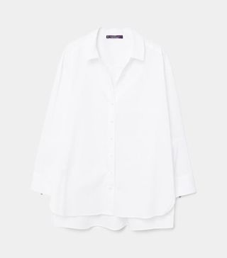 Violeta by Mango + Asymmetrical Hem Shirt