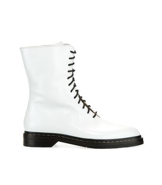 The Row + Fara Lace-Up Leather Combat Boot