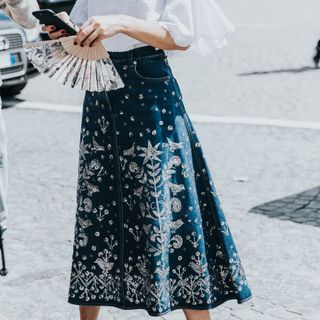 Cheap on sale embroidered skirts