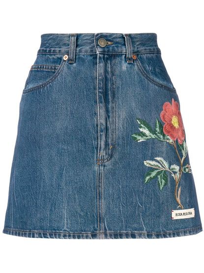 16 Embroidered Denim Skirts to Wear All Spring | Who What Wear