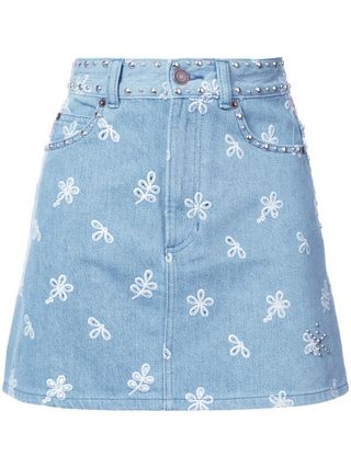 Marc Jacobs + Embroidered Short Skirt