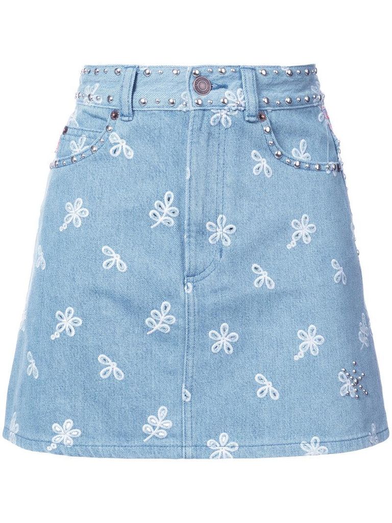 16 Embroidered Denim Skirts To Wear All Spring Who What Wear