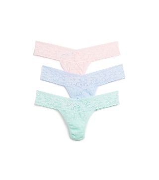 Hanky Panky + Signature Lace Low Rise Thongs Pastel 3 Pack