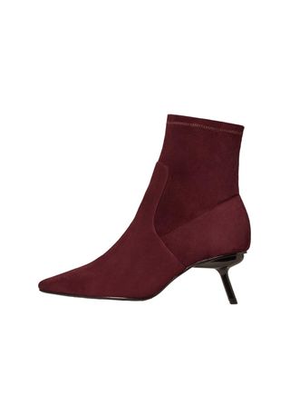 Mango + Suede Sock Ankle Boots