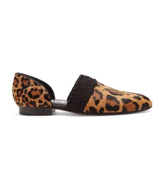 Loewe + Flex Leopard-Print Leather Loafers
