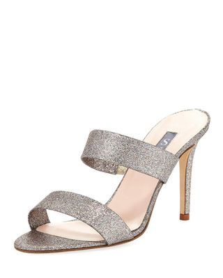 SJP by Sarah Jessica Parker + Blossom Glitter Slide Sandals