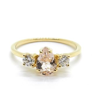 Natalie Marie Jewelry + Precious Pear Trio Ring | Morganite