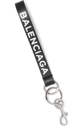 Balenciaga + Everyday Printed Leather Keychain
