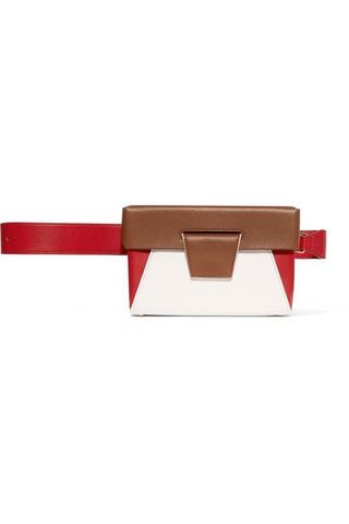 Yuzefi + Lola Color-Block Textured-Leather Belt Bag