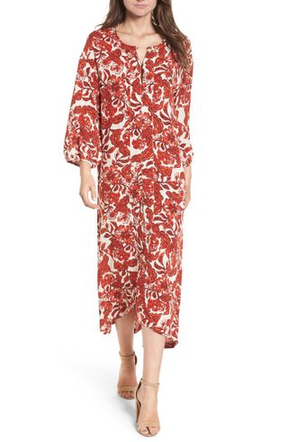 Hinge + Floral Print Maxi Dress