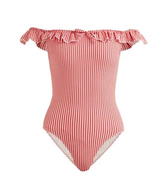 Solid and Stripe + The Amelia Off-the-Shoulder Swimsuit