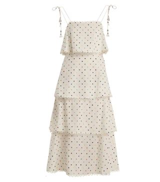 Zimmermann + Polka-Dot Print Linen and Cotton-Blend Dress