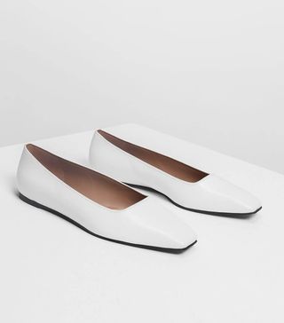 Charles and Keith + Square Toe Ballerinas
