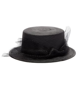 Sensi Studio + Kate Tulle-Trimmed Straw Hat