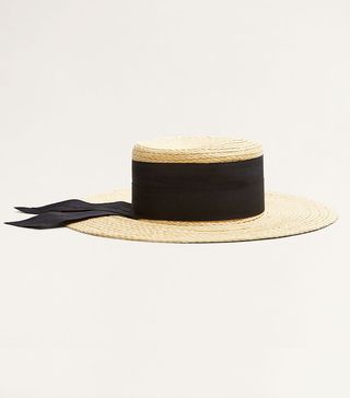 Mango + Contrast Ribbon Hat