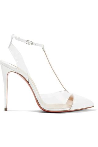 Christian Louboutin + Nosy 100 Patent-Leather and PVC T-Bar Pumps