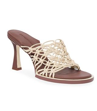 Simkhai + Theo 80mm Leather Lattice Mules