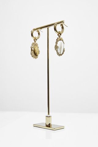 Ellery + Rosalind Shell Earrings in Gold