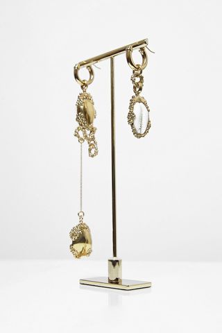 Ellery + Nalani Asymmetrical Earrings in Gold