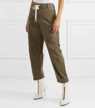 T by Alexander Wang + Washed Cotton-Canvas Tapered Pants