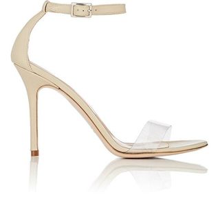 Barneys New York + Leather & PVC Ankle-Strap Sandals