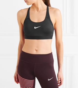 Nike + Classic Dri-Fit Mesh-Trimmed Stretch Sports Bra