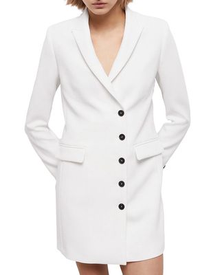 The Kooples + Short White Crepe Blazer Dress