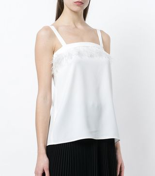 DKNY + Feather Embellished Top