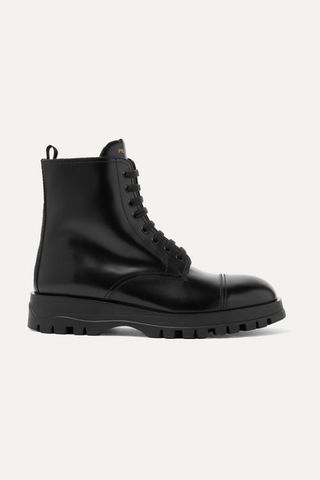 Prada + Leather Ankle Boots