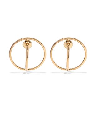 Charlotte Chesnais + Saturn Gold-Dipped Earrings