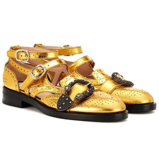 Gucci + Embellished Leather Sandals