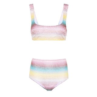 Missoni Mare + Striped Crochet-Knit Bikini