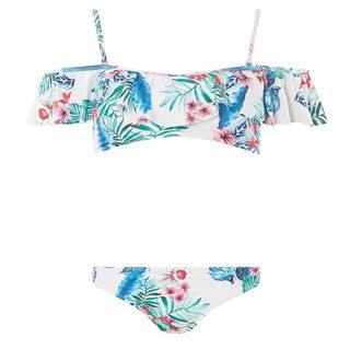 Dorothy Perkins + Ivory Tropical Print Bikini Set