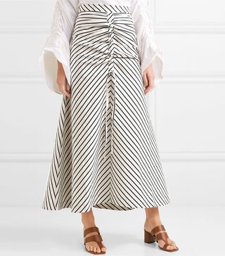 Paper London + Saskia Striped Woven Maxi Skirt