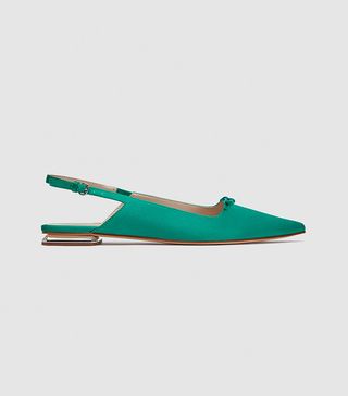 Zara + Flat Slingback Shoes