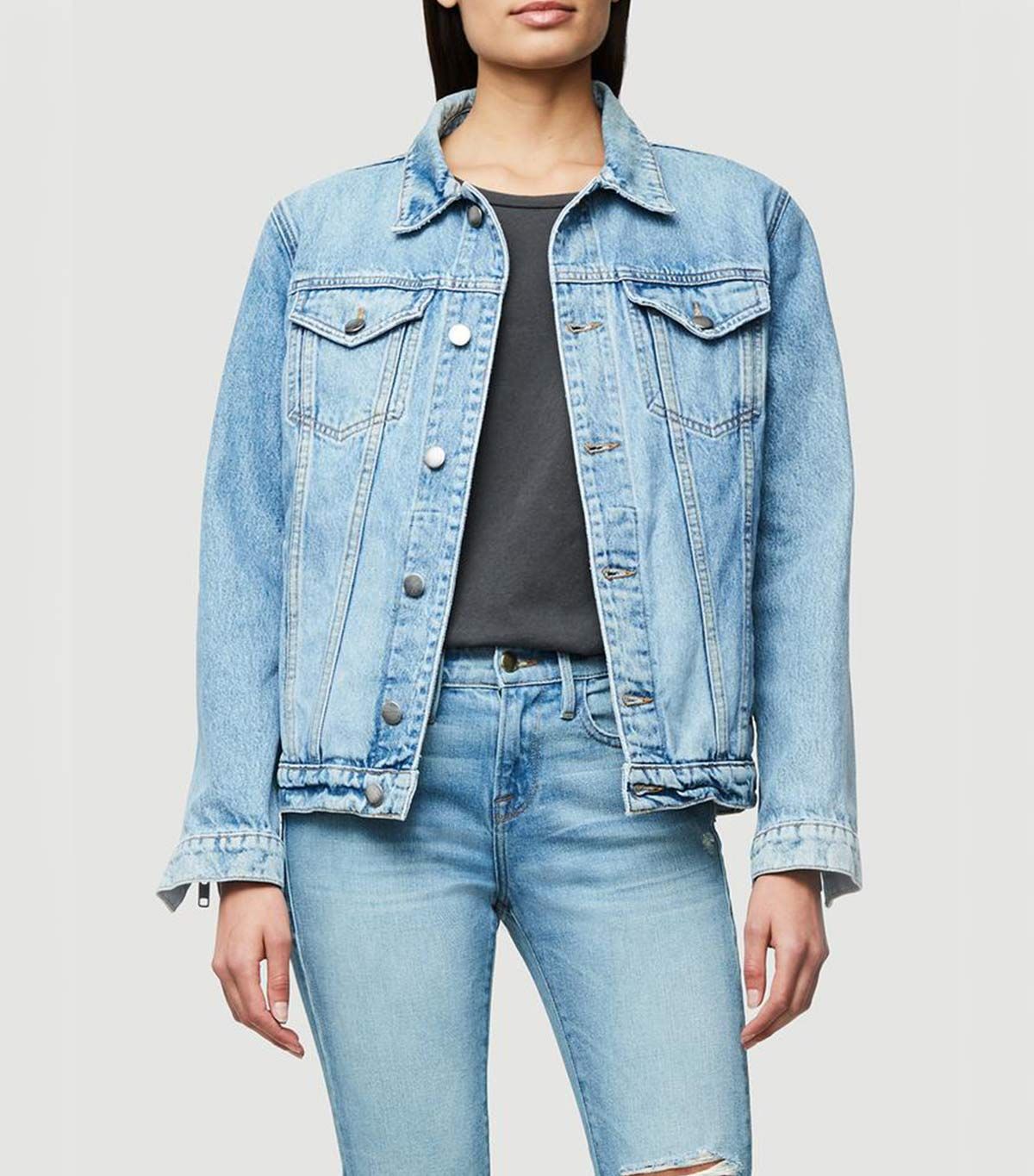 6 Off-the-Shoulder Jean Jacket Looks We Love | Who What Wear