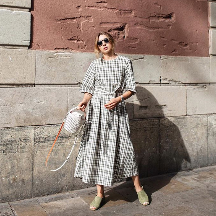 Zara checked hotsell shirt dress