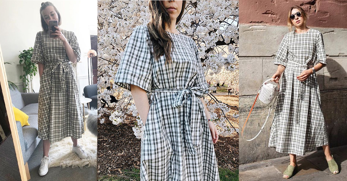 zara oversized check dress Zara Dress Size XS NWT W/ Belt SS18 Blue check Oversized