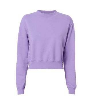 Cotton Citizen + Milan Cropped Purple Sweatshirt