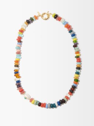 Éliou + Beaded & Baroque-Pearl Gold-Plated Necklace