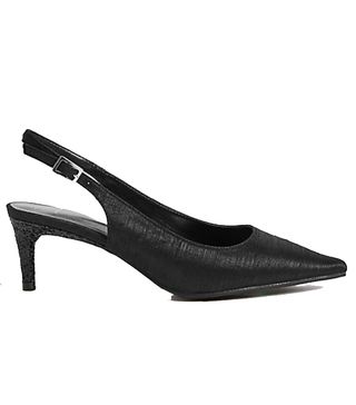 M&S Collection + Wide Fit Kitten Heel Slingbacks