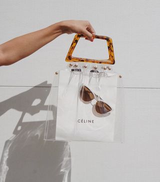 Shop Girl + Transparent Tortoiseshell Bag
