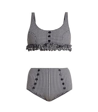 Lisa Marie Fernandez + Colby Ruffled Gingham Bikini