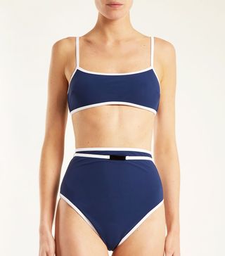 Diane von Furstenberg + Contrast-Trim Bikini Top